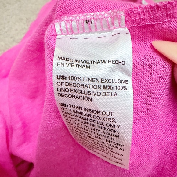 Chicos 100% linen gold embellished top XXL - Picture 6 of 8